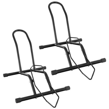 MAKELEN 2 Packs Bike Floor Stand for Mountain MTB & Road Bicycles 23c-4.0 inch Wide Tire 20-29 inch Tire Indoor Outdoor Bike Rack Bicycle Floor Stand Black