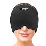 Migraine Relief Cap, Headache Relief Hat for Migraine Cap, Hot and Cold Therapy, Headache Eyes Mask for Stress Relief, Ice Pack Head Wrap for Sinus, Puffy Eyes, Tension,Black