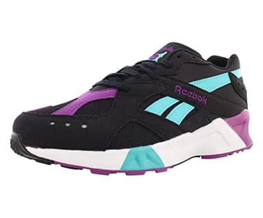 Reebok Aztrek Classic Mens Shoes Size 7.5, Color: Black/Teal/Abergine/White/Grey