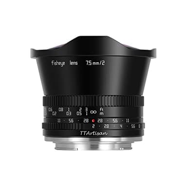 TTArtisan APS-C 7.5mm F2.0 Fisheye Lens with 180° Angle of View Half Frame Compatible with MFT M4/3 Mount Cameras Like EPM1,EPM2, G1,G2 Mirrorless Camera