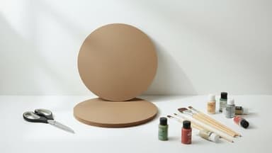 Round MDF Craft Board – 14 Inch Diameter, Slim 1/8 Inch Profile | Unfinished Wooden Plate for DIY Painting, Resin Art, Decoupage & Craft Projects