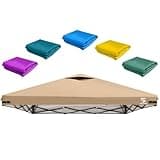 10x10 Pop Up Canopy Replacement Top Cover with Air Vent for Straight Leg Canopy Tent, Waterproof for Outdoor Garden Patio Camping Sun Shade(Top Only) (Khaki, 1)