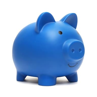 Piggy Bank, Coin Bank for Boys and Girls, Children's Plastic Shatterproof Money Bank (Dark Blue, Medium)