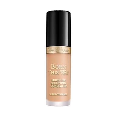 Too Faced Born This Way Super Coverage Multi-Use Concealer | Full Coverage, Non-Comedogenic, Oil Free + Long Lasting Concealer | Hyaluronic Acid + Coconut Water, 0.45 Fl Oz, Light Beige