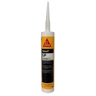 Sika Sikasil GP 017-189150 General Purpose Acetoxy Cure Silicone Caulk, 10.14 oz Cartridge, Clear
