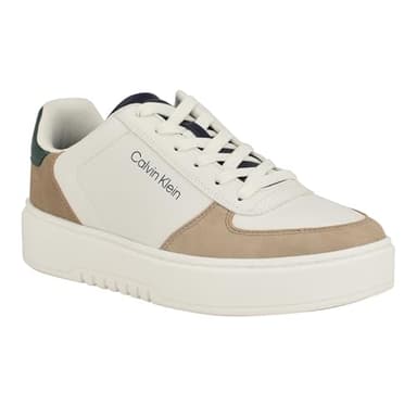 Calvin Klein Men's Kiko Sneaker, Light Natural Multi 111, 13