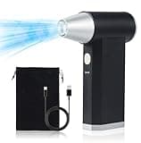 Compressed Air Duster 4-Gear Adjustable Electric Air Duster - Replace Canned Air, Mini Rechargeable Cordless Air Blower for Keyboard, PC, Car, Air Bed, and Home Cleaning 130,000 RPM(Black)