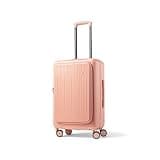 TwelveTravel Hard sided luggage, 22-inch (24" with wheels) light weight ABS+PC with spinner wheels, front laptop compartment and back cup holder