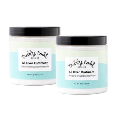 TUBBY TODD All Over Ointment Baby Eczema Cream, Everyday Multi-Purpose Baby Skin Relief Cream, Sensitive and Dry Skin, Rash & Irritation - Steroid & Gluten Free, Fragrance-Free, 8 oz, 2 Pack