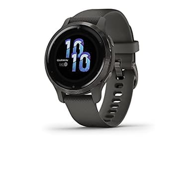 Garmin Venu 2S, Smaller-Sized GPS Smartwatch with Advanced Health Monitoring and Fitness Features, Slate Bezel with Graphite Case and Silicone Band, (010-02429-00)