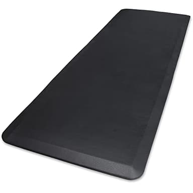 Extra Large Bedside Fall Protection Mat, Safety Mat for Elderly and Disabled, Non-Slip Grip with Anti-Trip Beveled Edges, 70"x 24"x .5”, Black