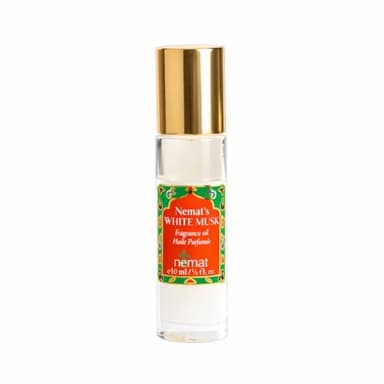 White Musk Perfume Oil Roll-On - White Musk Fragrance Oil Roller (No Alcohol) Perfumes for Women and Men by Nemat Fragrances, 10 ml / 0.33 fl Oz