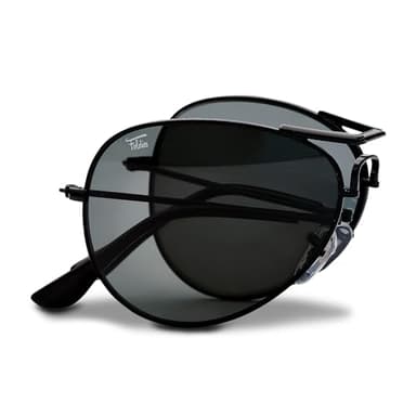 Foldies Aviator Folding Sunglasses Polarized, UV400, UVA, UVB Protection for Men Women, Folding Sunglasses Leather Case