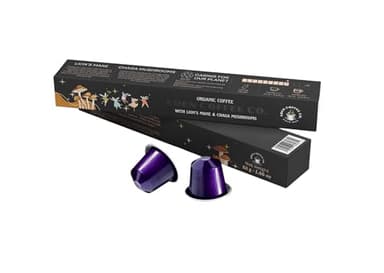 Eden Coffee Organic Capsules Compatible with Nespresso with Lion's Mane and Chaga Mushrooms - Brain & Immune Support - Vegan & Keto - Antioxidants & Superfoods - 3 Pack 30 Count