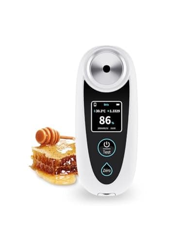 Honey Brix Refractometer – 0–95% Sugar Content Tester, Not for Moisture – ATC, Rechargeable – for Honey, Syrups, Juices