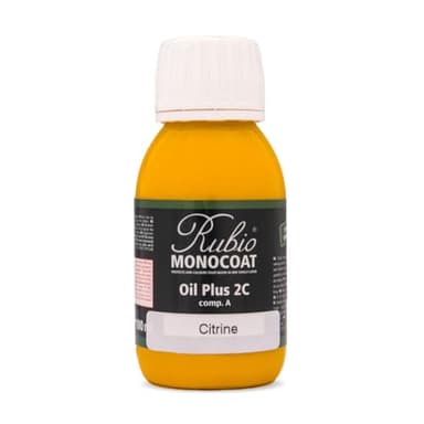 Rubio Monocoat Wood Stain & Finish Sample - Citrine | Oil Plus Part A | Quick-Dry, Eco-Friendly Linseed Wood Oil for Indoor Use | Ideal for Sampling Oil Plus 2C & Touch Ups | 100 mL