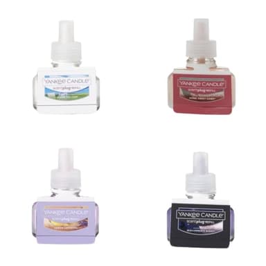 Yankee Candle Electric Plug Refill - Clean Cotton, Home Sweet Home, Midsummer's Night, Lemon Lavender (1 Ea.) (Variety Pack)