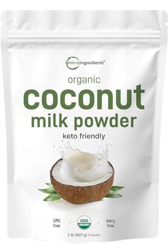 Micro Ingredients Organic Coconut Milk Powder, 2 Lb | Plant-Based Creamer for Coffee, Tea & Smoothies | Pure & Rich in MCT | Non-GMO, Gluten-Free, Keto & Paleo Friendly