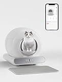 Automatic Cat Litter Box Self-Cleaning Smart Scoop-Free Robot with 65L and 9L Space, WiFi Sensor, Odor Control, Quiet, App-Controlled for Multiple Cats, from 2 to 17LB