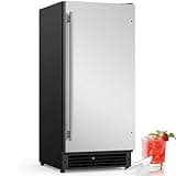 COTLIN 15" W Drainless Under Counter Ice Maker with 22LBS Storage Bin, Crescent Ice, Free Standing Built-in Ice Maker for Residential Commercial Use, No Drain Required, ETL Approved, 2025 Upgraded