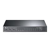 TP-Link TL-SL1311MP 8 Port 10/100Mbps Fast Ethernet PoE Switch 8 PoE+ Ports 124W, w/ 2 Uplink Gigabit Ports + 1 SFP Port PoE Recovery Extend & Isolation Mode