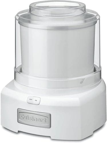 Cuisinart Ice Cream Maker, 1.5 Quart Double Insulated, Sorbet and Frozen Yogurt Maker, Ready in 20 Minutes, ICE-21P1, White
