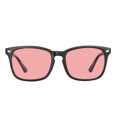 MAXJULI FL-41 Rose Blue Light Blocking Glasses for Photophobia Light Sensitivity,for Computer Gaming, Screen Fatigue & UV Protection (Black/FL-41 Rose)
