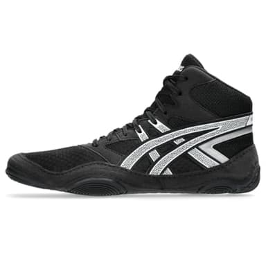 ASICS Men's Snapdown 4 Wrestling Shoes, 12, Black/White