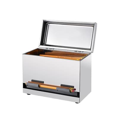 2Fold Pencil Dispenser for Classroom - Stainless Steel Bulk Pencil Holder for Desk - Includes Removable Label Stickers - Teacher Must Haves for Organization - Holds up to 200 Pencils (Silver)