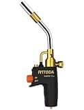 RTTOOA High Intensity Propane Torch Head Adjustable, GJ-8000 Trigger Start Map/Mapp Gas Torch Kit with Self Ignition,Pencil Flame Welding Torch Fuel by MAPP, MAP/PRO（CSA Certified) (GJ-8000Pro)