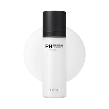 SAM'U PH Sensitive Cream Mist, Ceramide Face Mist, Hypoallergenic Facial Spray with Hyaluronic Acid & Centella, Hydrating & Quick Absorbing, Korean Skin Care for Dry & Sensitive Skin, 3.38 Fl. Oz