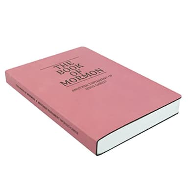LDS Scriptures Basic Pink Leatherette Book of Mormon Fully Customizable LDS Color Scripture Set (Titled Cover)