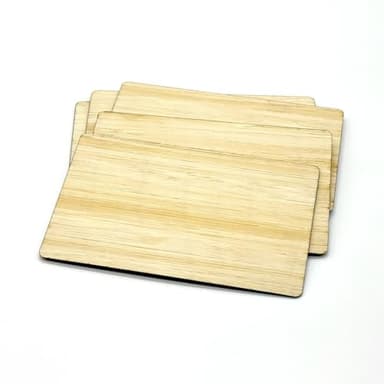 5pcs NFC215 Wooden Card 13.56MHz for Office Hotel Access Control System RFID NFC Business Card Tag Wooden Cards Custom Multiple materials to choose from (Bamboo)