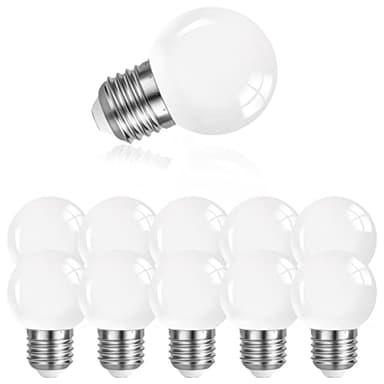 Belaufe E27 3W LED G14 Light Bulb, G45 LED Bulb 20W Equivalent, E26 E27 Medium Base Soft White 3000K, 120V Small Night Light Bulbs for Bedroom Ceiling Fan Table Lamp Lighting, Non-Dimmable, 10 Pack