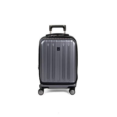 DELSEY PARIS Titanium Hardside Expandable Luggage with Spinner Wheels Carry-On Luggage, Graphite, Carry-On 19 Inch