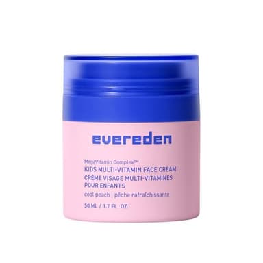 Evereden Kids Face Cream: Cool Peach, 1.7 oz. | Face Lotion | Clean and Non-Toxic Face Moisturizer | Skin Care for Kids