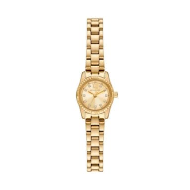 Michael Kors Women's Lexington Watch, Three-Hand Micro Petite Gold Stainless Steel Watch for Women