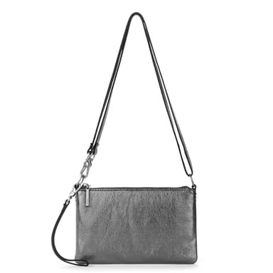 The Sak Vita Leather Convertible Wristlet - Stylish Women's Handbag & Crossbody Purse - Versatile Travel Bag with Zipper Closure