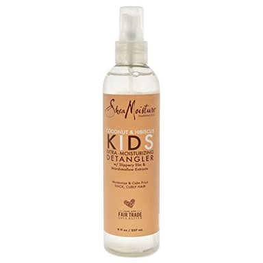 SheaMoisture Kids Extra Moisturizing Detangler Coconut & Hibiscus for Curly Hair Shea Butter Hair Care Product 8 oz