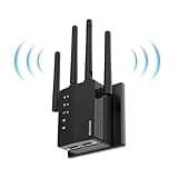 GEYILO WiFi Extender Signal Booster with Dual Band 5GHz/2.4GHz, WiFi Booster Up to 12880 Sq. ft and 105 Devices, WiFi Booster with Ethernet Port, WiFi Extenders Signal Booster for Home and Outdoors