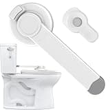 Baby Toilet Lock Kit,Kid Toilet Seat Attachment,Easy to Install with Adhesive, Kid's Bathroom Safety Products for Child Proofing,Baby Proofing in Bathroom Toilet Vanities, 9"L X 4"W,3.6"L X 2"W White