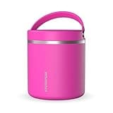 Hydrapeak 25oz Stainless Steel Vacuum Insulated Thermos Food Jar | Thermos for Hot Food and Cold Food, Wide Mouth Leak-Proof Soup Thermos for Adults, 10 Hours Hot and 16 Hours Cold (Fuchsia)