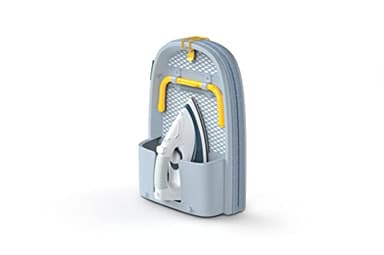 Joseph Joseph Pocket Folding Tabletop Ironing Board with Iron Holder and Wall Mount, Compact Space-Saving, Grey/Yellow