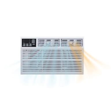 Whirlpool 18,000 BTU 230V Window Air Conditioner with Supplemental Heat, Window Mounted AC Unit with Heater for Apartment, Living Room, Bedroom, Large Rooms up to 1000 Square Feet