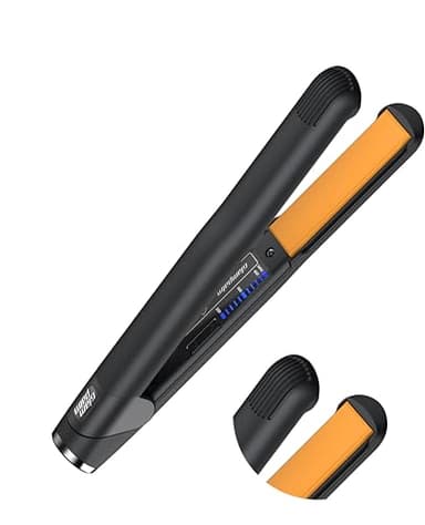 GLAMPALM Hair Straightener 1" Ceramic Flat Iron Infused with Vita C, Korea's No.1 Professional Salon Tool with 3D Swivel Cord & Dual Voltage,11 Heat Settings(220°–450°), 25s Fast Heat-Up (GP201)