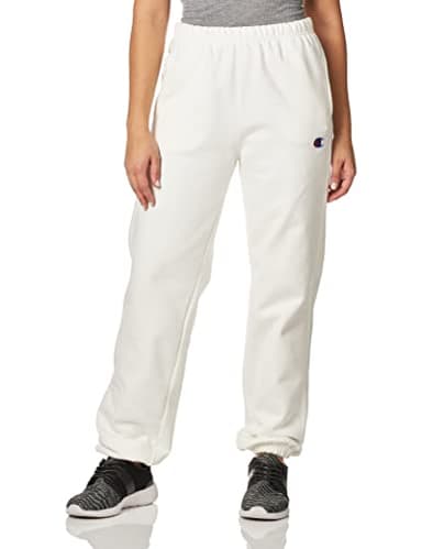Champion womens Oversized Reverse Weave Sweatpant, Left Hip C Sweatpants, White-y06146, Medium US