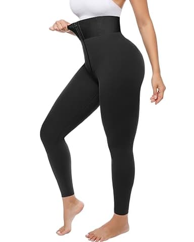 SHAPELLX Shapewear Leggings for Women Tummy Control High Waisted Leggings Compression Black Yoga Workout Pants