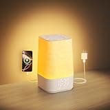 4-in-1 Sunrise Alarm Clock White Noise Sound Machine, 30 Soothing Sounds, Dimmable Amber Breathing Night Light for Bedrooms, Gentle Wake Up Light for Heavy Sleepers Adults & Kids