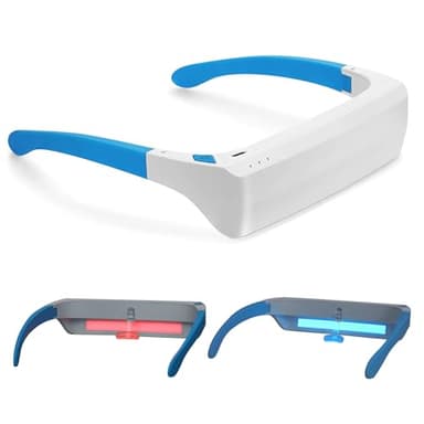 670nm Red Light Therapy Glasses for Eye Comfort & Visual Wellness – 2-in-1 Wearable Red & Blue Light Therapy Glasses, UV-Free, for Good Sleep, Energy & Focus