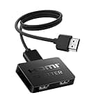HDMI Splitter 1 in 2 Out with Audio Sync Up, 4K HDMI Splitter for Duplicate Source's Screen(Not Expand), Dual HDMI Adapter Work with Laptop for 2 Monitors Show Same Screen (Not Include HDMI Cable)